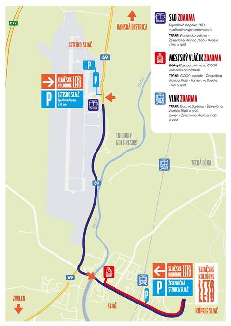 Mapa náučného chodníka Sliač