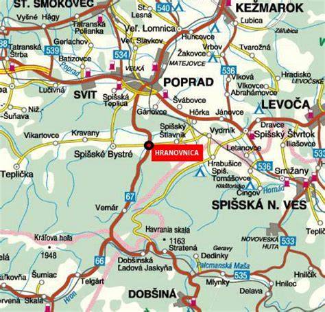 Mapa pamiatok Podpoľania a okolia Vígľaša