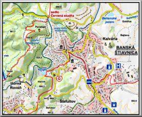 Turistická mapa Sitna a Banskej Štiavnice