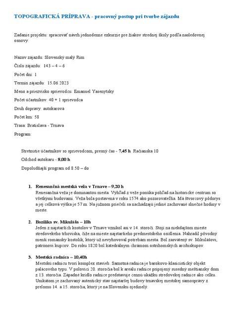 príprava zahraničného zájazdu cestovateľský zoznam