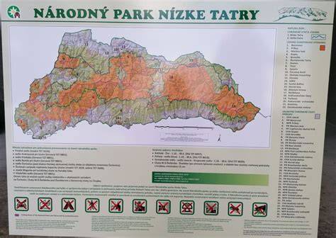 Mapa Národného parku Nízke Tatry