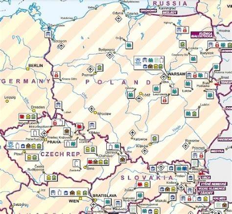 Mapa wellness destinácií v strednej Európe
