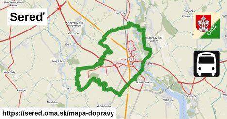 Mapa trasy Sereď Topoľčany