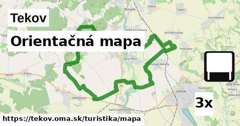 Mapa autobusovej trasy Levice Tlmače Starý Tekov