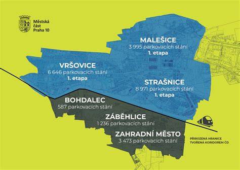 Parkovacie zóny Praha 10 mapa