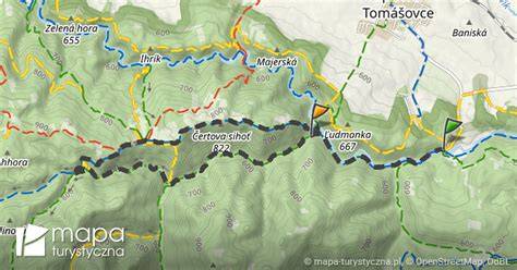 Turistická mapa trasy Čingov Klauzy