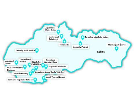 Mapa kúpalísk a termálnych prameňov Orava