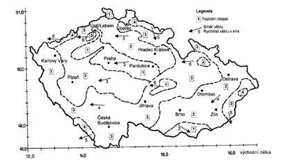 Mapa klimatických oblastí Talianska